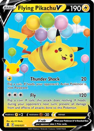 Image of Flying Pikachu V (006/025) [Celebrations: 25th Anniversary]