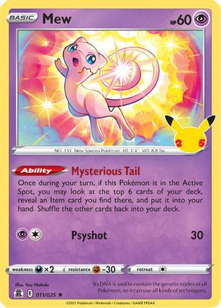 Image of Mew (011/025) [Celebrations: 25th Anniversary]