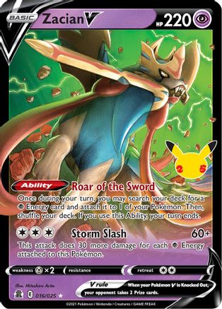 Image of Zacian V (016/025) [Celebrations: 25th Anniversary]