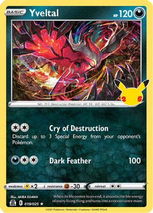 Image of Yveltal (019/025) [Celebrations: 25th Anniversary]