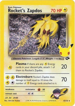 Image of Rocket's Zapdos (15/132) [Celebrations: 25th Anniversary - Classic Collection]