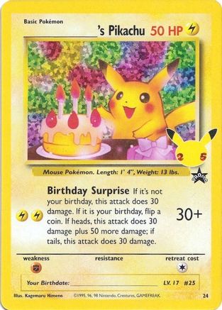 Image of _____'s Pikachu (24) [Celebrations: 25th Anniversary - Classic Collection]