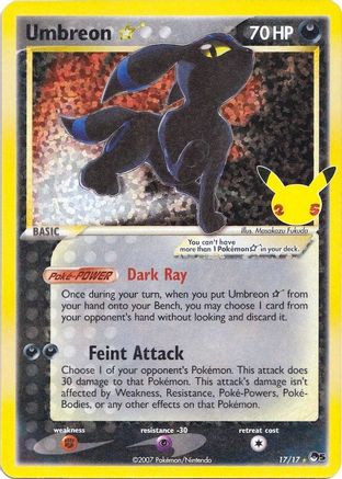 Image of Umbreon (17/17) (Star) [Celebrations: 25th Anniversary - Classic Collection]
