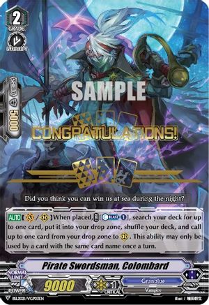 Image of Pirate Swordsman, Colombard (Hot Stamped) (BSL2021/VGP03EN) [Bushiroad Event Cards]