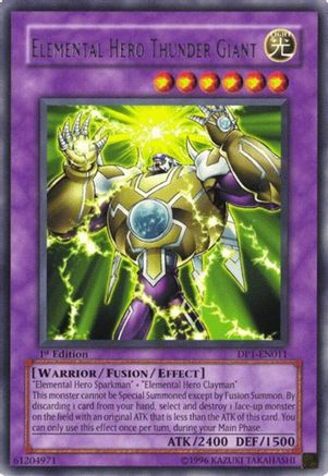 Image of Elemental Hero Thunder Giant [DP1-EN011] Rare