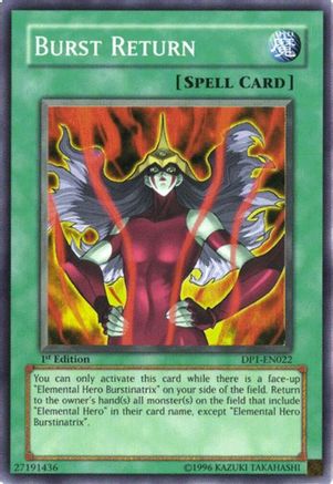 Image of Burst Return [DP1-EN022] Super Rare