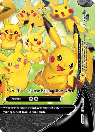 Image of Pikachu V-UNION (SWSH142) (Celebrations) [Sword & Shield: Black Star Promos]