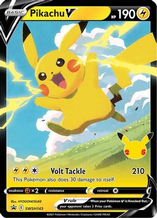 Image of Pikachu V (SWSH143) (Celebrations) [Sword & Shield: Black Star Promos]