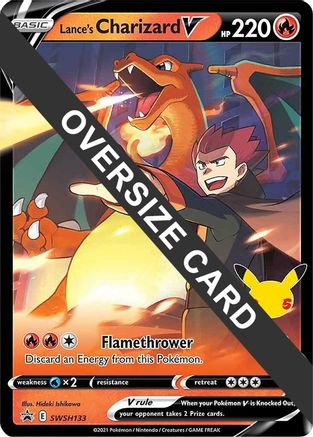 Image of Lance's Charizard V (SWSH133) (Jumbo Card) [Sword & Shield: Black Star Promos]