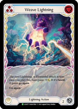 Image of Weave Lightning (Blue) [LGS077] (Promo)  Rainbow Foil