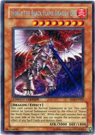 Image of Horus The Black Flame Dragon LV8 [EEN-ENSE1] Secret Rare