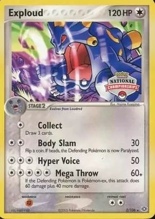 Image of Exploud (3/106) (National Championship Promo) [EX: Emerald]
