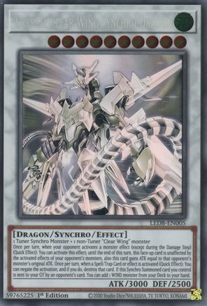 Image of Crystal Clear Wing Synchro Dragon [LED8-EN005] Ghost Rare