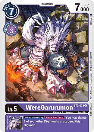 Image of WereGarurumon [BT2-078] (Official Tournament Pack Vol.3) [Release Special Booster Promos]