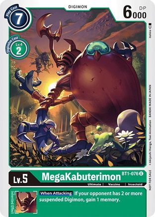 Image of MegaKabuterimon [BT1-076] (Official Tournament Pack Vol.3) [Release Special Booster Promos]