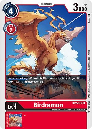 Image of Birdramon [BT2-012] (Official Tournament Pack Vol.3) [Release Special Booster Promos]