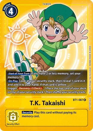Image of T.K. Takaishi [BT1-087] (Official Tournament Pack Vol.3) [Release Special Booster Promos]