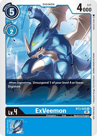 Image of ExVeemon [BT3-025] (Winner Pack Double Diamond) [Release Special Booster Promos]