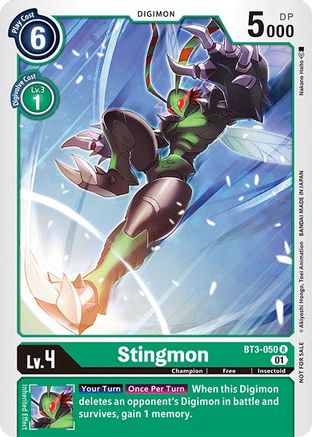 Image of Stingmon [BT3-050] (Winner Pack Double Diamond) [Release Special Booster Promos]