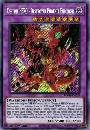 Destiny HERO - Destroyer Phoenix Enforcer [BODE-EN039] Secret Rare