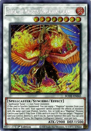Image of Zoroa, the Magistus Conflagrant Calamity [BODE-EN045] Secret Rare