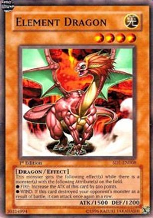 Image of Element Dragon [SD1-EN008] Common