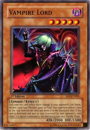 Image of Vampire Lord [SD2-EN003] Common
