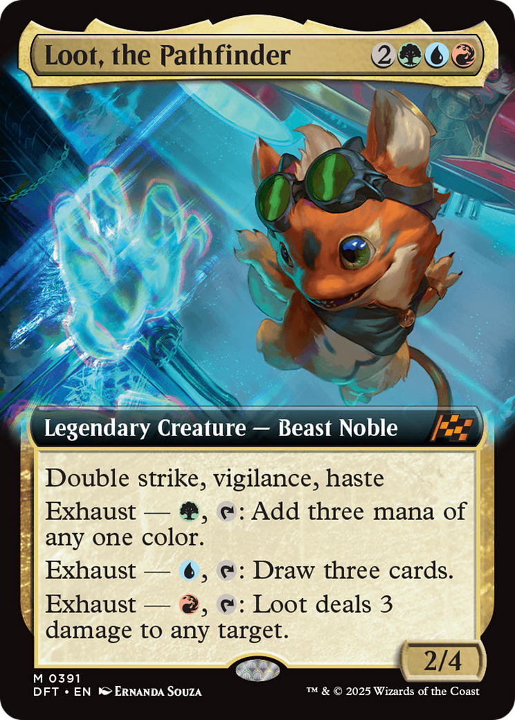 Image of Loot, the Pathfinder (Extended Art) [Aetherdrift]