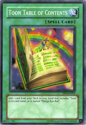Image of Toon Table of Contents [TP6-EN002] Super Rare