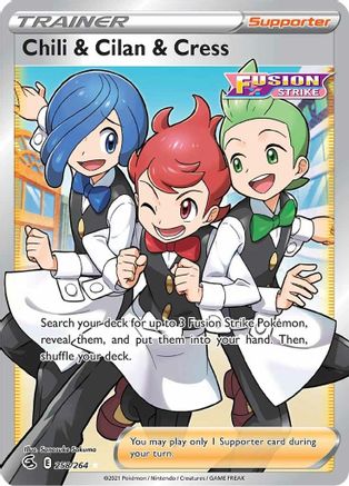 Image of Chili & Cilan & Cress (258/264) [Sword & Shield: Fusion Strike]