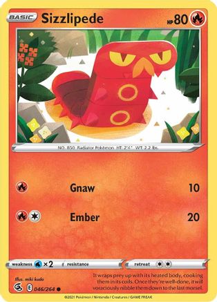 Image of Sizzlipede (046/264) [Sword & Shield: Fusion Strike]