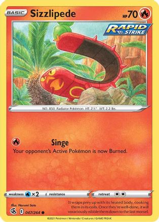 Image of Sizzlipede (047/264) [Sword & Shield: Fusion Strike]