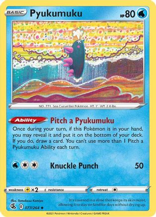 Image of Pyukumuku (077/264) [Sword & Shield: Fusion Strike]