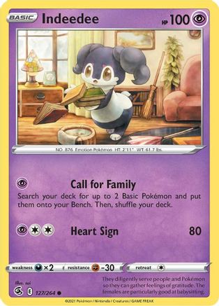 Image of Indeedee (127/264) [Sword & Shield: Fusion Strike]