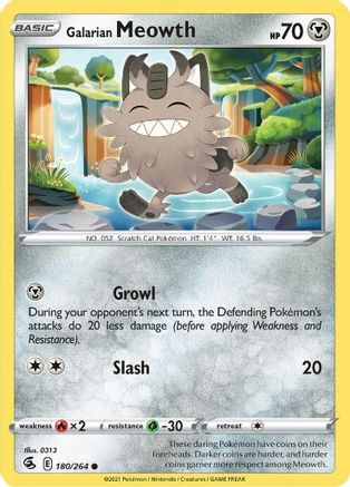 Image of Galarian Meowth (180/264) [Sword & Shield: Fusion Strike]