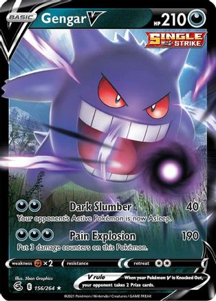 Image of Gengar V (156/264) [Sword & Shield: Fusion Strike]