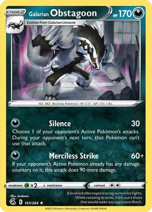 Image of Galarian Obstagoon (161/264) [Sword & Shield: Fusion Strike]