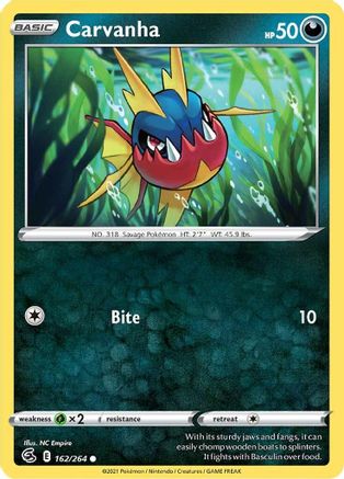 Image of Carvanha (162/264) [Sword & Shield: Fusion Strike]
