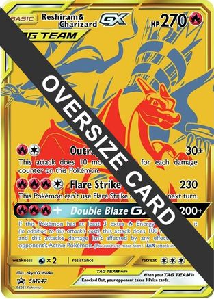 Image of Reshiram & Charizard GX (SM247) (Jumbo Card) [Sun & Moon: Black Star Promos]