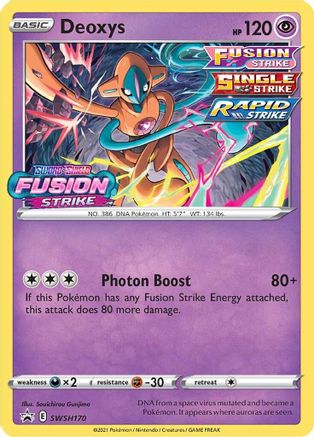 Image of Deoxys (SWSH170) (Prerelease Promo) [Sword & Shield: Black Star Promos]