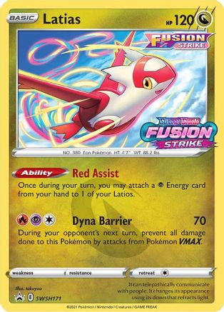 Image of Latias (SWSH171) (Prerelease Promo) [Sword & Shield: Black Star Promos]