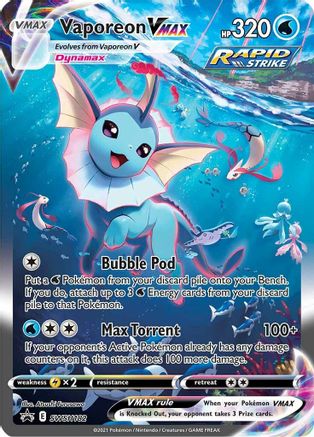 Image of Vaporeon VMAX (SWSH182) [Sword & Shield: Black Star Promos]