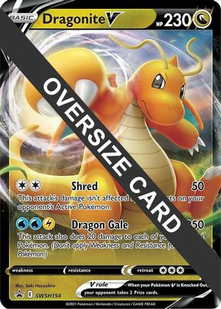 Image of Dragonite V (SWSH154) (Jumbo Card) [Sword & Shield: Black Star Promos]