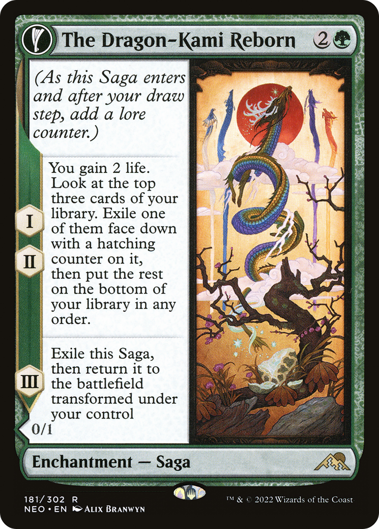Image of The Dragon-Kami Reborn // Dragon-Kami's Egg [Kamigawa: Neon Dynasty]