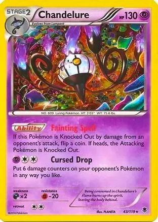 Image of Chandelure (43/119) (Cosmos Holo) [XY: Phantom Forces]