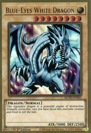 Image of Blue-Eyes White Dragon (Alternate Art) [MGED-EN001] Gold Rare