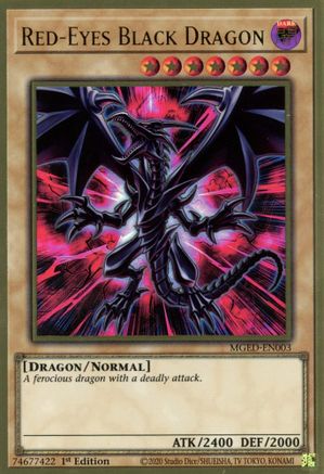 Image of Red-Eyes Black Dragon (Alternate Art) [MGED-EN003] Gold Rare