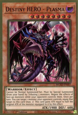 Image of Destiny HERO - Plasma (Alternate Art) [MGED-EN007] Gold Rare