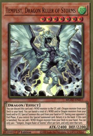 Image of Tempest, Dragon Ruler of Storms [MGED-EN011] Gold Rare
