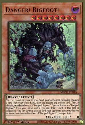 Image of Danger! Bigfoot! [MGED-EN018] Gold Rare